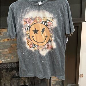 Kids Graphic Tee with Smiley Design